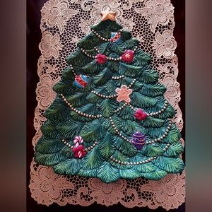 Whole Homes Christmas tree platter.